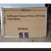 

Softboard CorkPinBoard/Papan Mading Gantung ZETTAKI 120x180cm