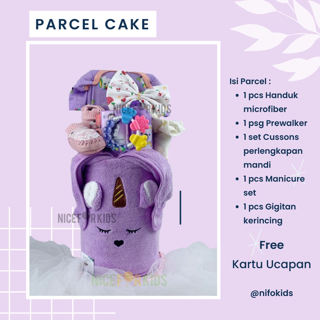 Parcel Cake Kado Bayi / Baby Hampers GIft Set / Kado Bayi Baru Lahir