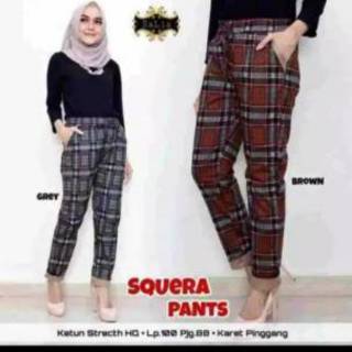 HOPYLOVY Celana Panjang Wanita Kotak Rufina Shopee HOPYLOVY Celana Panjang Wanita Kotak Rufina Shopee