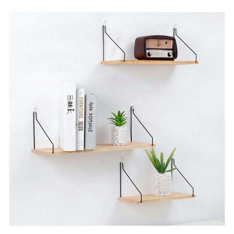 RAK DINDING.BESI KAYU TEMPEL