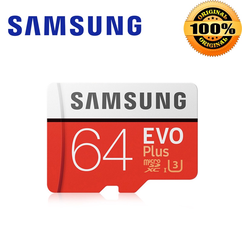 Samsung Evo Plus Memory Card Micro SD 32GB / 64GB / 128GB / 256GB 100MB / s