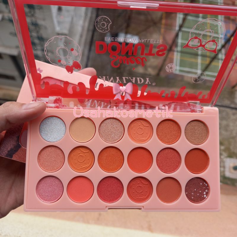 ECER!! EYESHADOW ANYLADY SWEET DONUTS 18 WARNA CANTIK NO. 734B