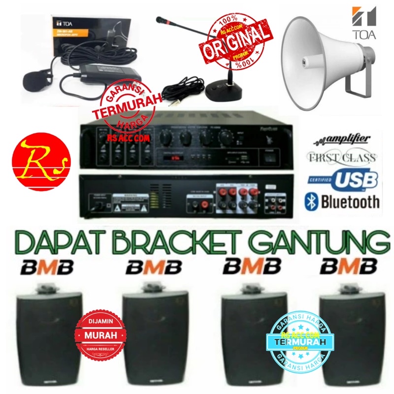 Paket Sound System BMB Kg 511 TOA Mesjid Mushola Indoor 4 Outdoor 1