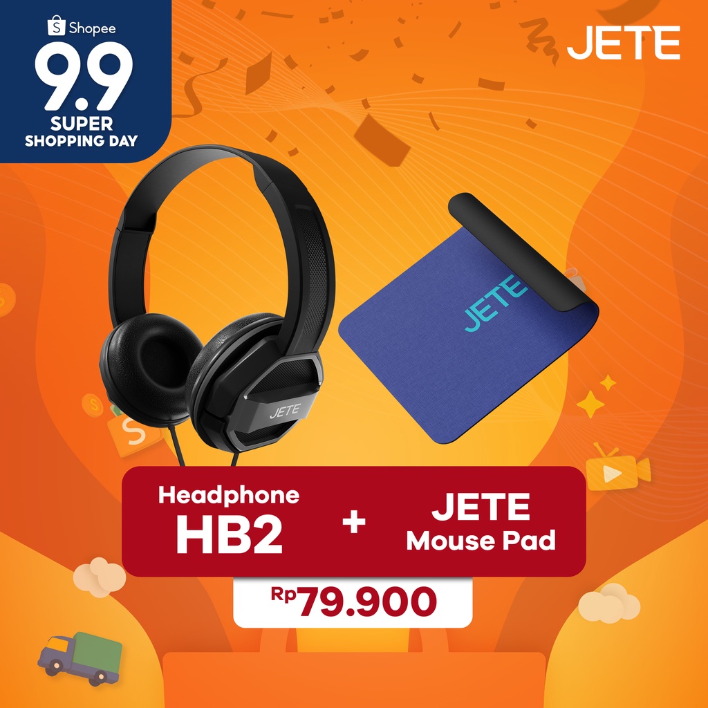 Bundling Headphone JETE HB2 + Mousepad JETE 01 - Garansi 2 Tahun