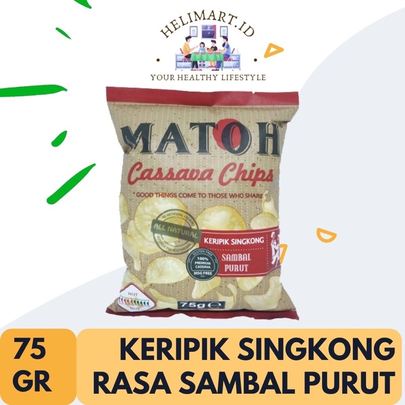 

KERIPIK SINGKONG PREMIUM / MATOH PREMIUM CASSAVA CHIPS 75gram