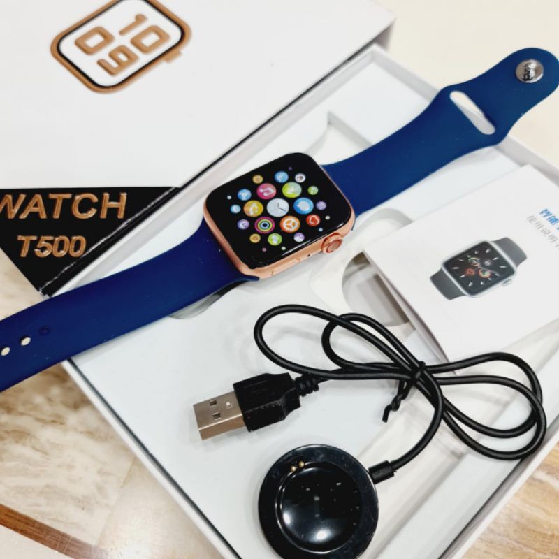 Smartwatch wanita dan pria T500 &amp; T500+ Sport Waterproof Bluetooth Jam Tangan Layar Sentuh Bisa Untuk Terima Notifikasi Pesan dan Telfon serta mengukur detak jantung