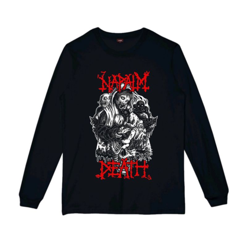 Kaos lengan panjang longsleeve napalm death metal band | Kaos metal band Napalm death