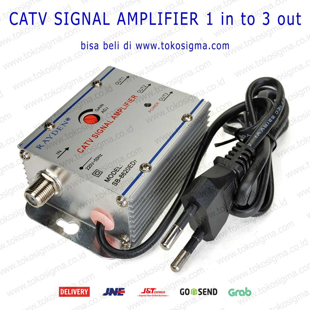 SPLITTER CATV BROADBAND SIGNAL AMPLIFIER 3 PORT - 1 IN TO 3 OUT F CONNECTOR