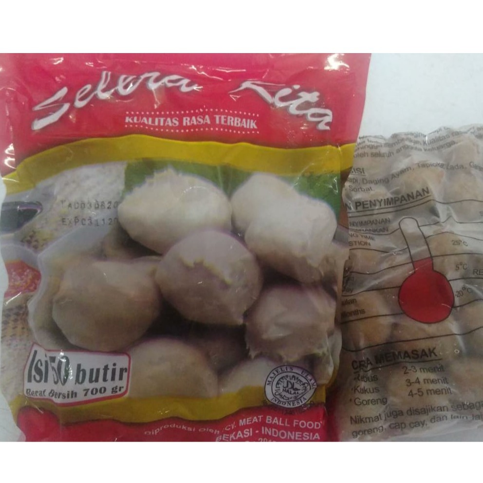 

bakso sapi asli SELERA KITA isi 50