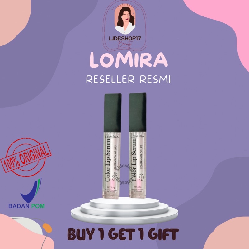 [SIAP KIRIM] Lomira Lip Serum Color 5.5gr Lip Gloss Vitamin E BPOM