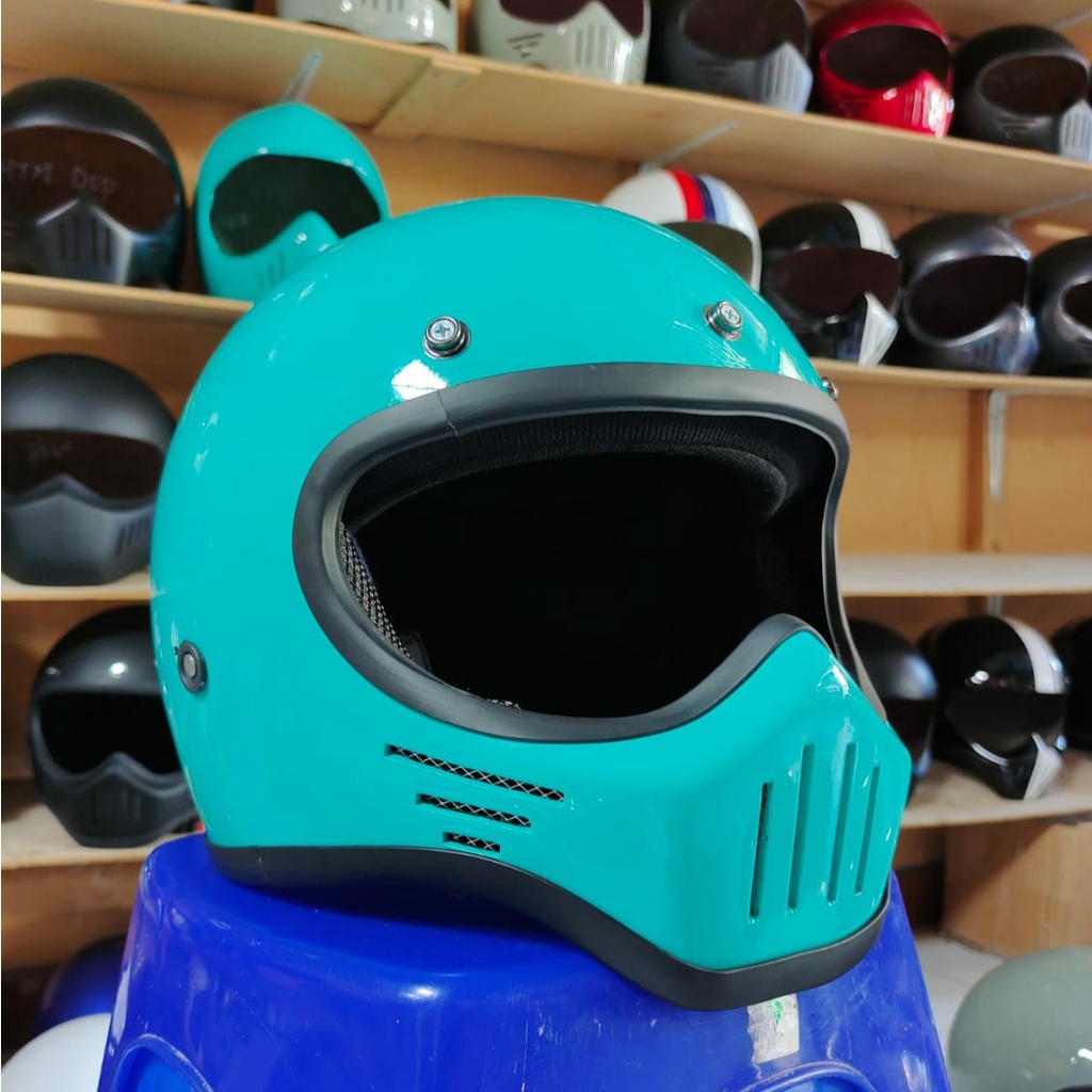 Helm Custom Helm Cakil M30 Full Face Custom Simpson Bandit Retro Clasicc