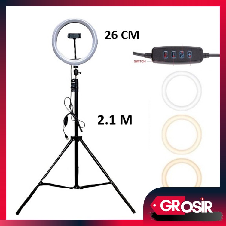 Grosir - R747 Ringlight For Youtuber Live TIKTOK / Ring Light Selfie Livestreamer / Tripod Ringlight