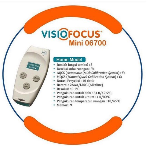 Tecnimed Visiofocus Mini 6In1 Non-Contact Thermometer