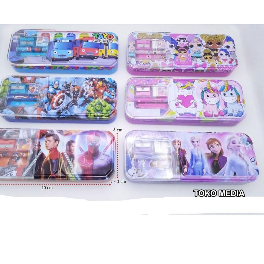 

➩s0 Big Sale➩ Kotak Tempat Pensil Anak (Kaleng) Set Dengan Isi Bagus (cc-7100) 83 ❊