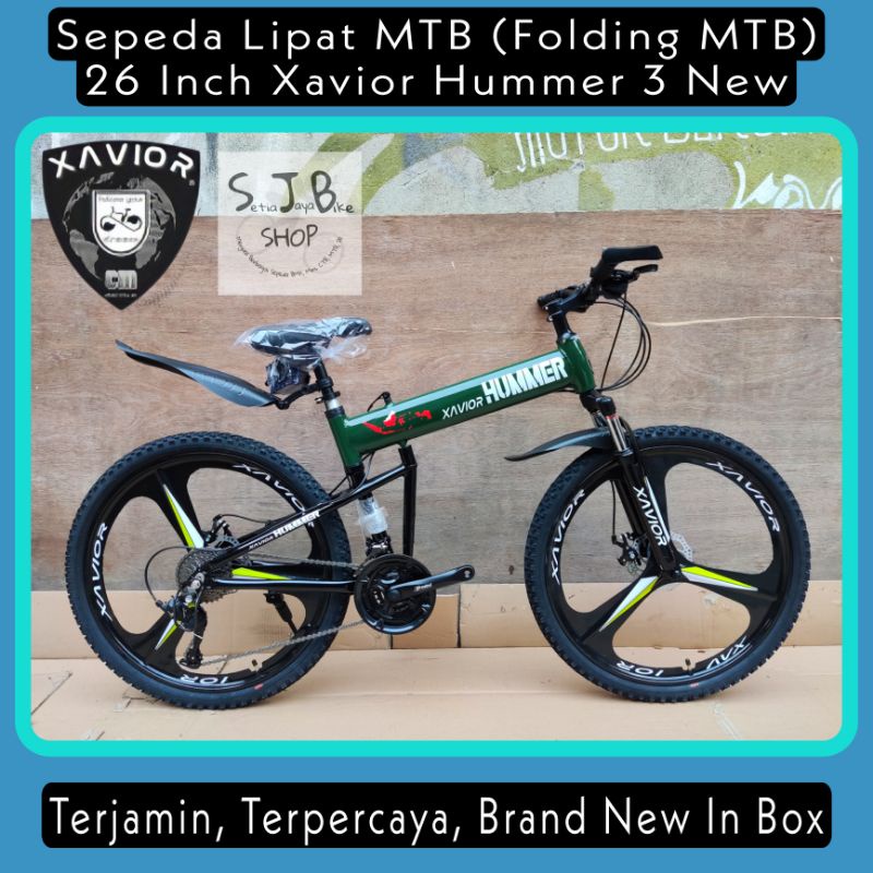Sepeda Lipat MTB (Folding MTB) 26 Inch XAVIOR HUMMER New Alloy 3x9 Speed Velg Racing