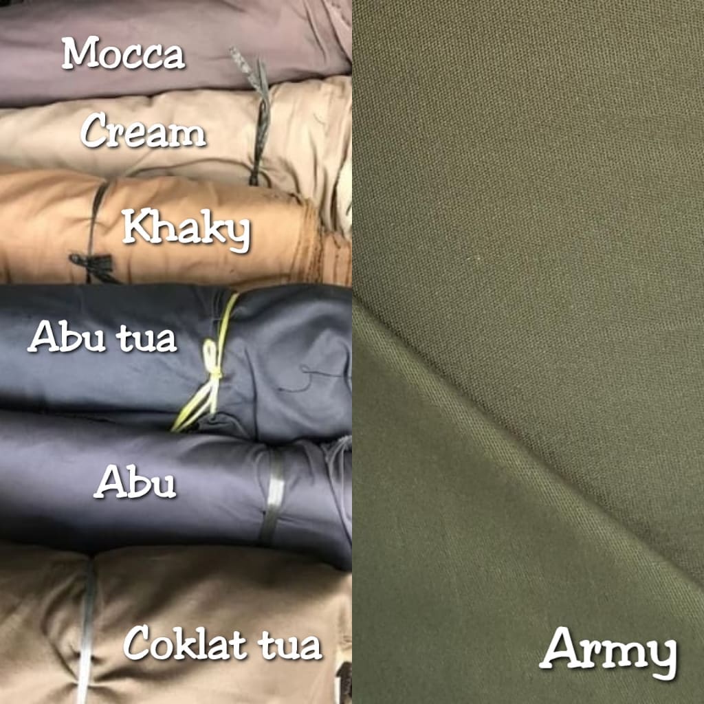 Kain Celana Chinos Bahan Celana Pendek Panjang Pria Meteran