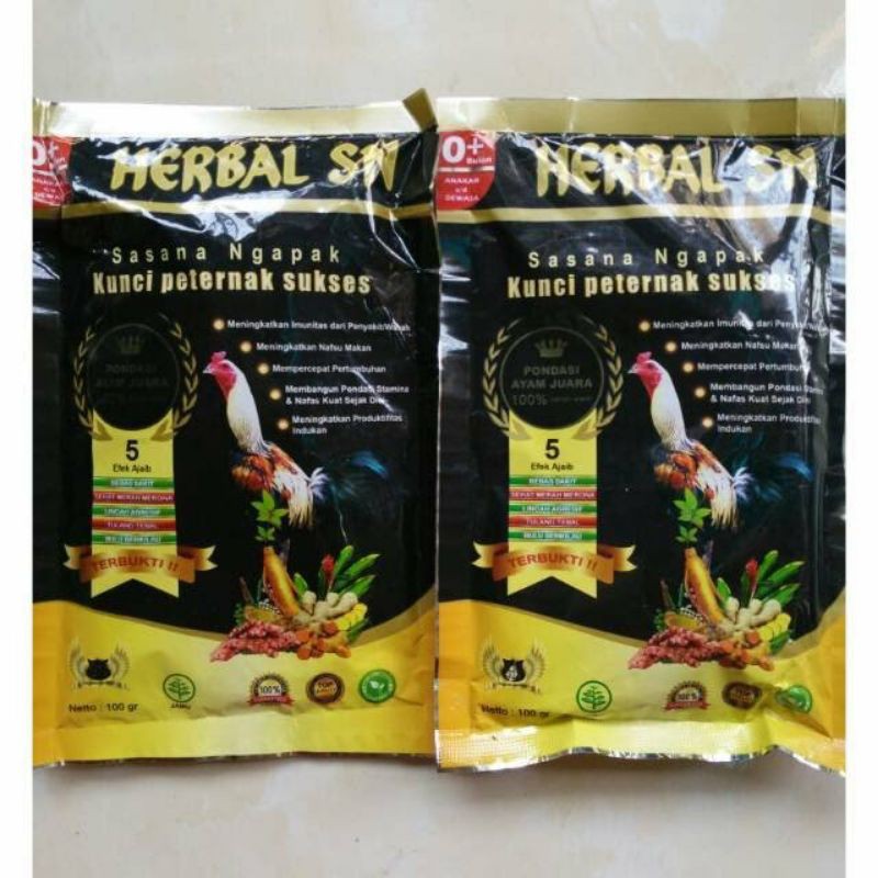 

Jamu Ayam Herbal SN 35 gram Usia 0 Bulan s.d Dewasa