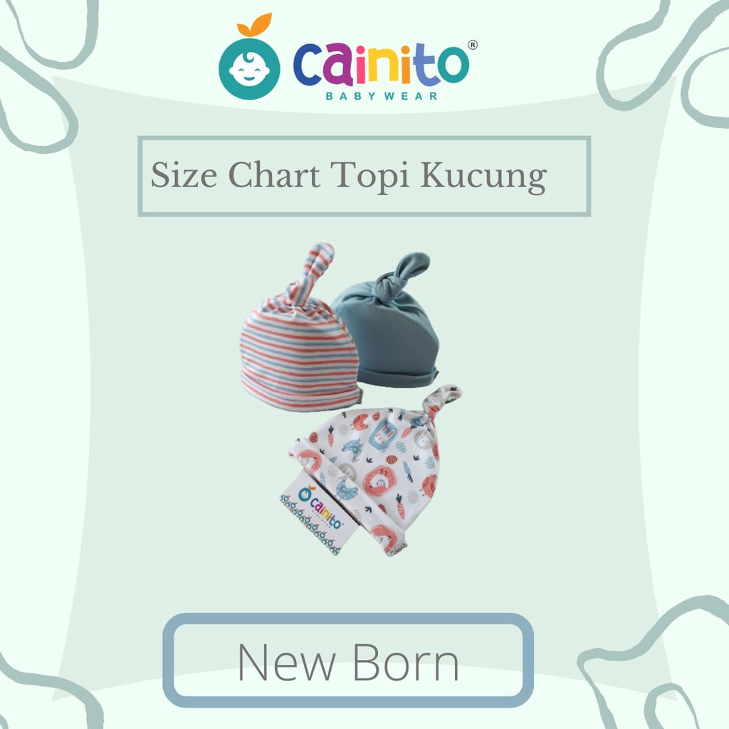 Cainito Baby Topi / Topi Kucung / Topi Bulat / Topi Anak bayi isi 1pcs