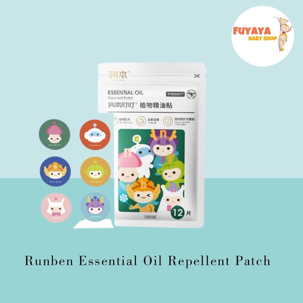 Runben Essential Oil Repellent Patch ISI 12 STIKER / Stiker Anti Nyamuk