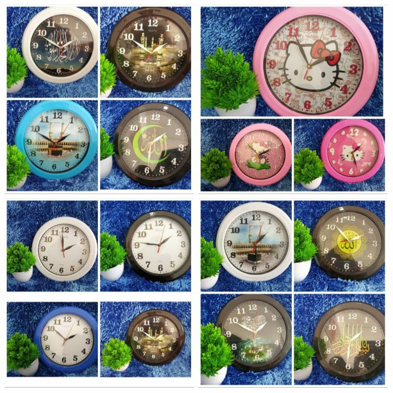 Jam Dinding Karakter & Kaligrafi