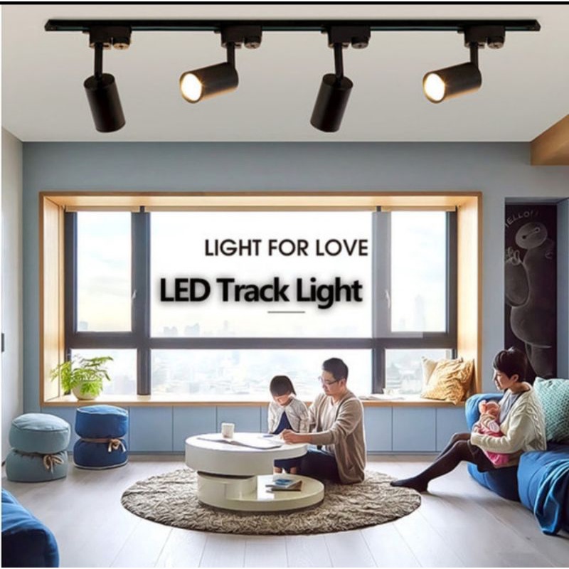 Lampu Rel spotlight led track light 20W 20 Watt