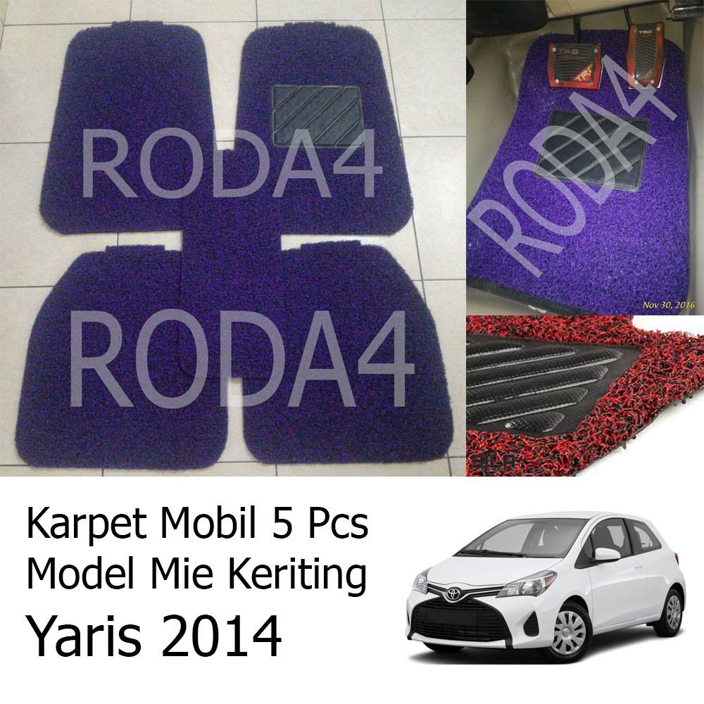 Karpet Mobil / Car Carpet / Floor Mats Universal Model Mie Keriting Grand All New Yaris 2014