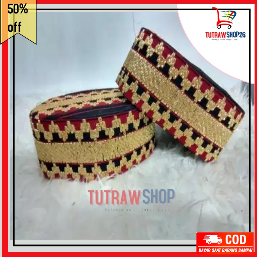 Grosir Peci Topi Tapis Lampung Dewasa Anak-Anak Remaja Kekinian Modern 2022  Murah Asli Sulaman Mata