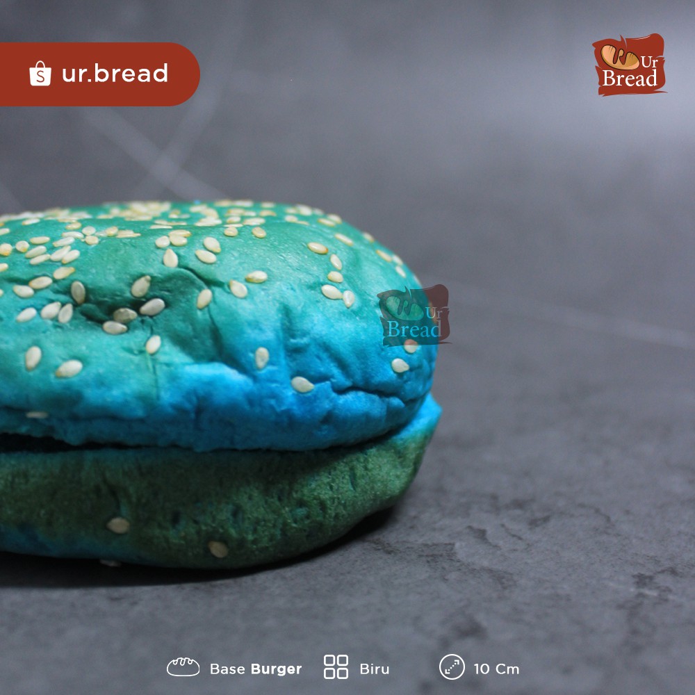 Roti Burger Biru 10cm | Base Burger 10cm Blue