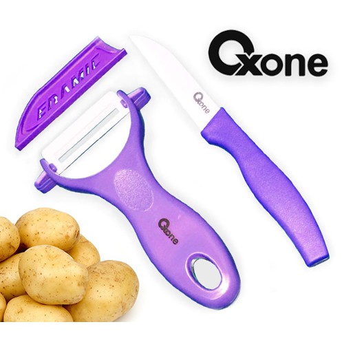 Oxone OX-928 2Pcs Ceramic Knife Set  , Pisau Keramik , Alat Pengupas , Pisau Parutan