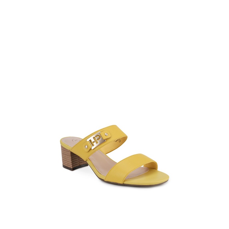 SANDAL HEEL KULIT HUSH PUPPIES HEELS WANITA ORIGINAL ASLI KUNING HW06