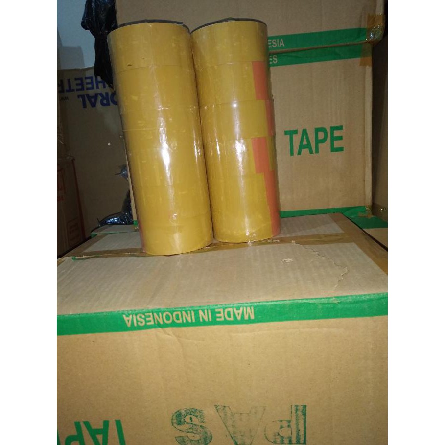 

Lakban Bening 2 In Pas Tape Isolasi Plakban Warna Coklat - Isi 72 Pcs Leovivi96Out