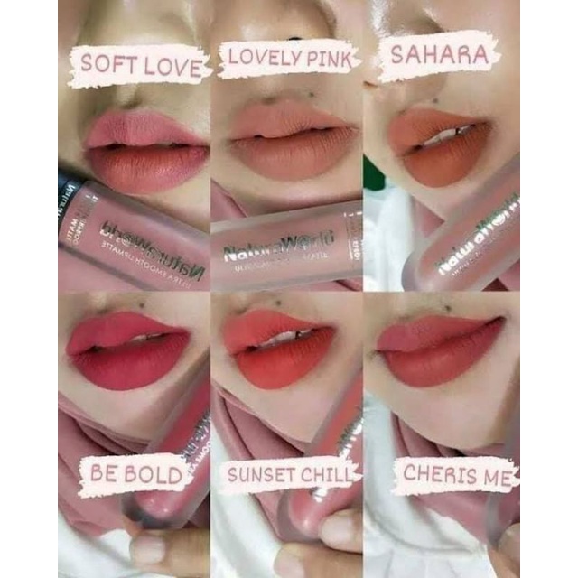 Lipstik Natura Word Warna Cherish Me