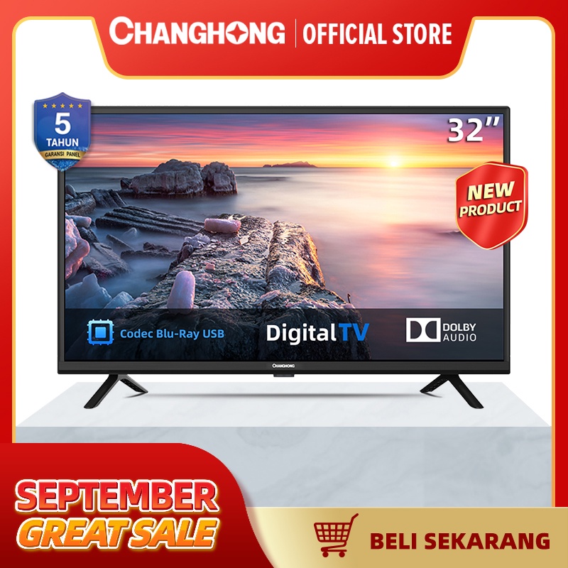 Changhong 32 Inch Digital LED TV (L32G5W) HD TV-HDMI-USB Moive