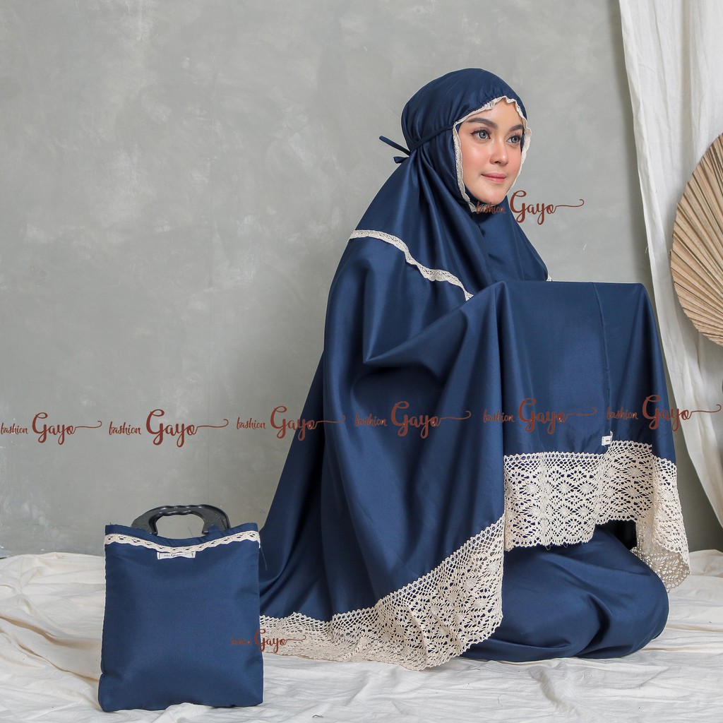 Mukena katun polos rajut Yasminaseries