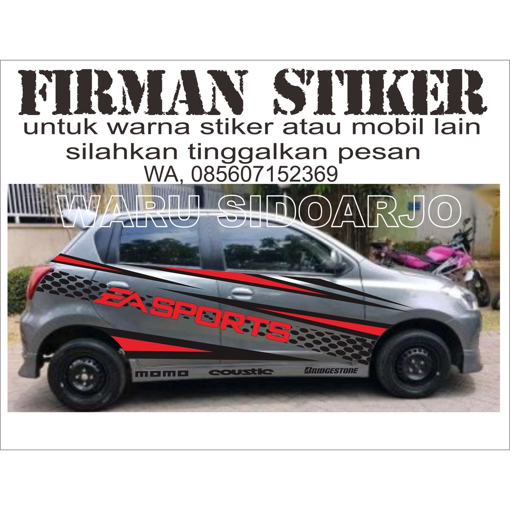 Stiker Mobil Datsun Go Abu Abu Hitam C DG AH Shopee Indonesia