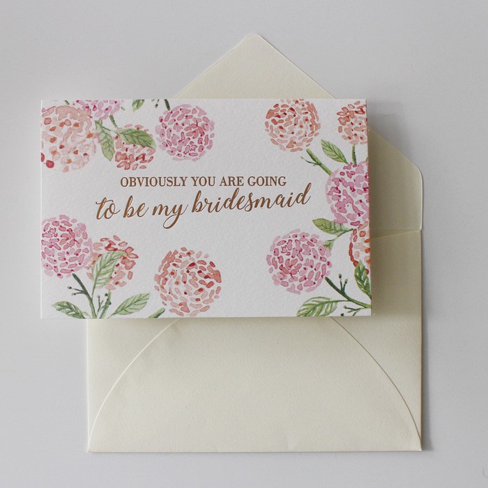 

[PROMO] Bridesmaid Card - Hydrangea