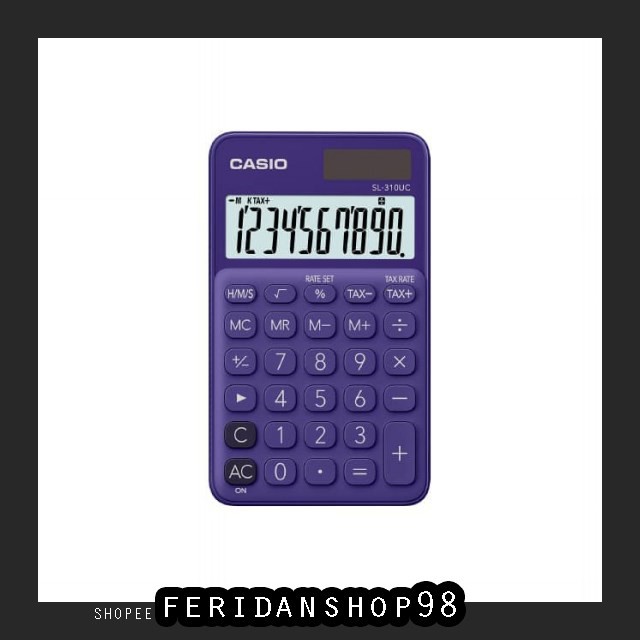 

BT923 CASIO COLORFUL CALCULATOR BEST SL-310UC-PURPLE BY FERIDANSHOP98