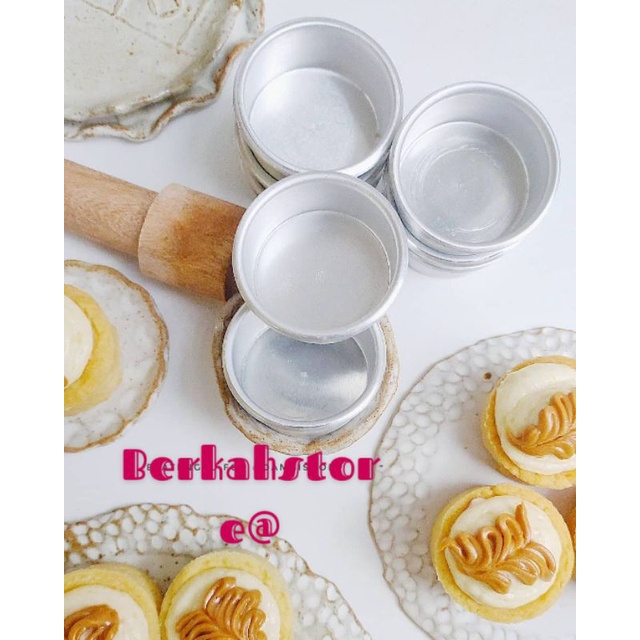 Cetakan kue tart mini / cetakan tartlets / pie mini bulat tanpa sambungan