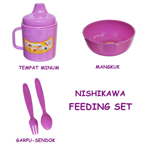 Nishikawa Feeding Set / Baby Gift Set / Perlengkapan Makan Bayi / Alat Makan Bayi