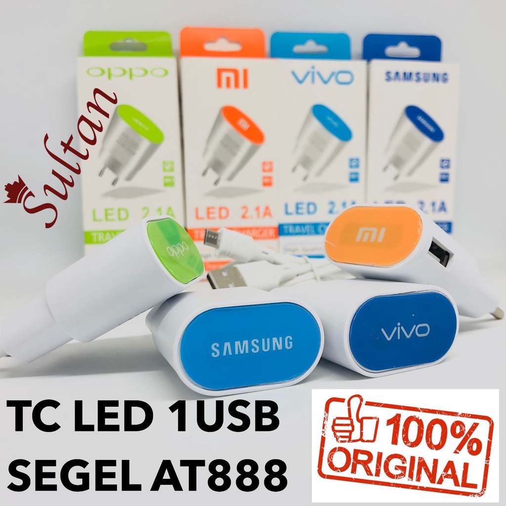 CASAN MICRO-USB Charger Led 2.1A 1 USB ATA-888/BST-1811 Samsung Oppo Xiaomi Vivo High Quality