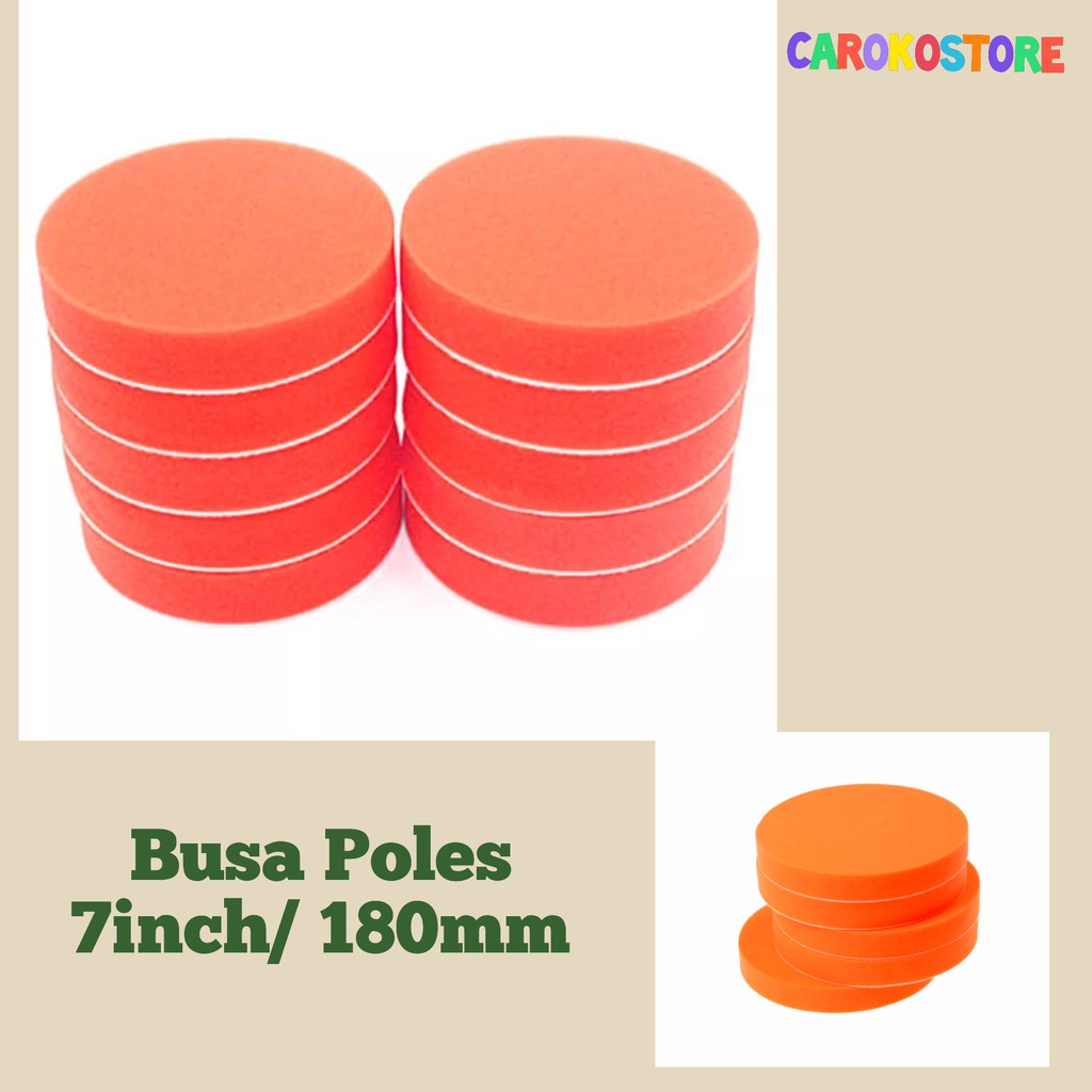 Busa poles 7 inch / 180mm sponge velcro polishing wax