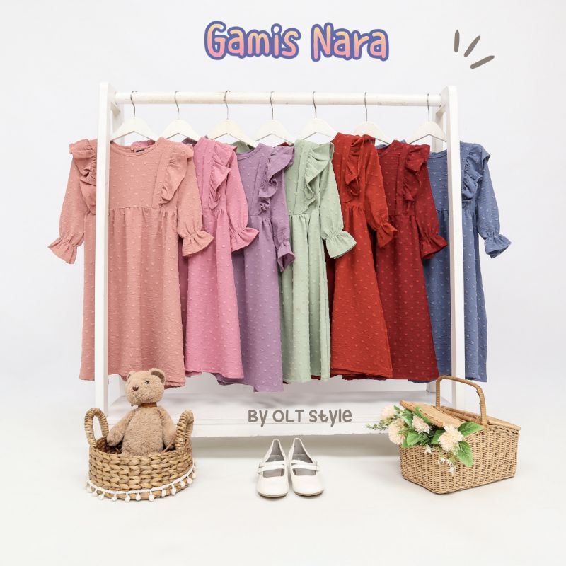 Ollet Gamis Nara / Gamis anak Uragiri Crinkle