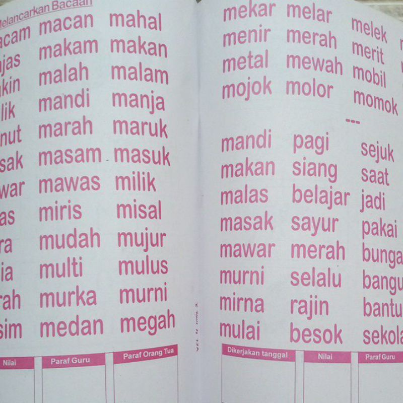 Buku Lancar Membaca &amp; Menulis