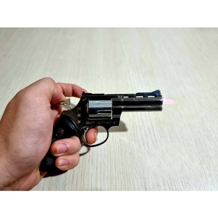 Korek Api Pistol Pyhton Colt Revolver Bara jet Las