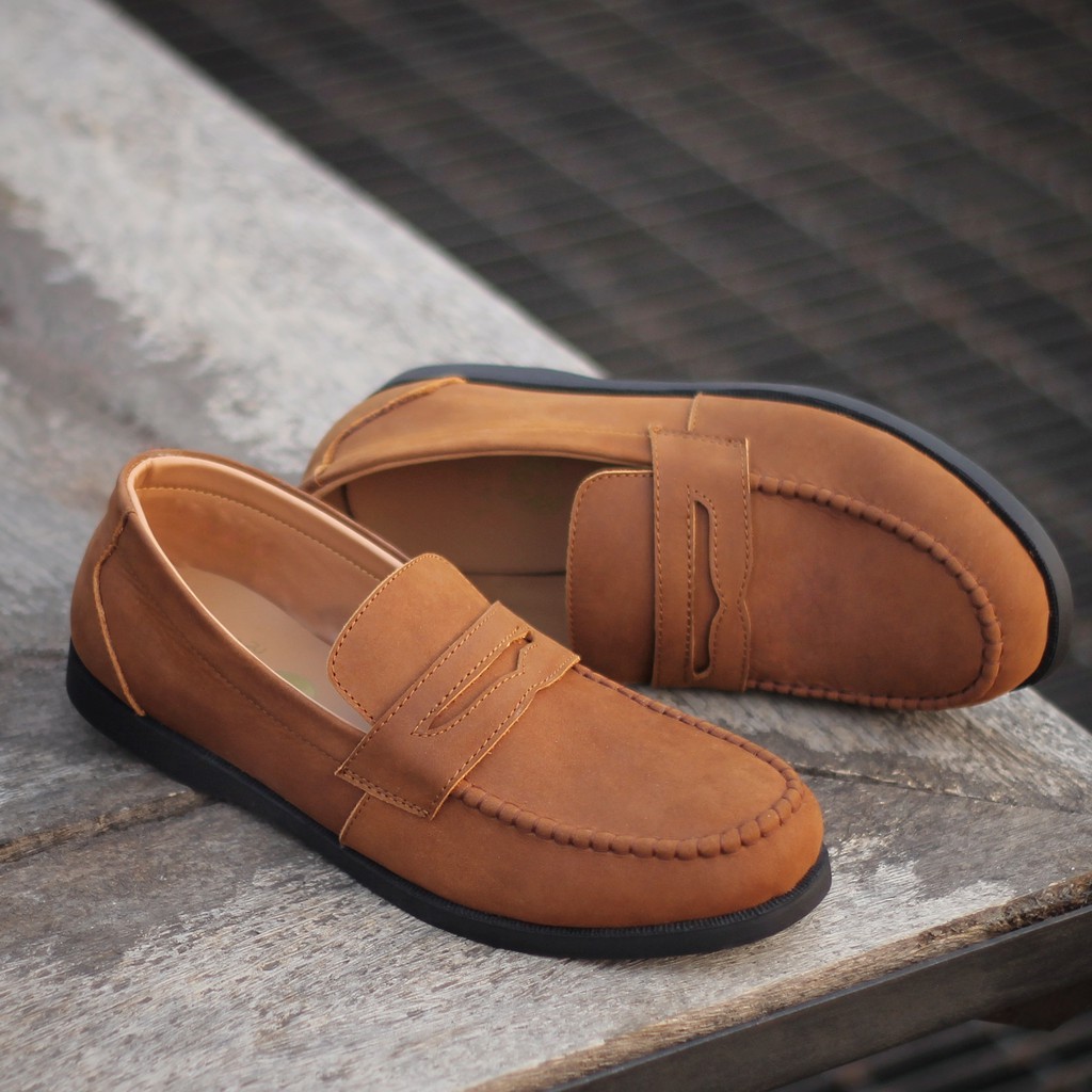 MELISMATIC BROWN |FORIND x Reyl| Sepatu Loafers Penny Klasik Vintage Klasik Ori Loafer Slip Footwear