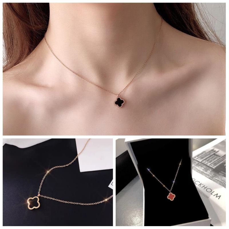 Kalung Titanium Lv Model Wanita Korea Anti Karatan