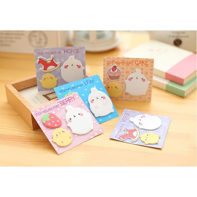 

NR catatan tempel kartun kelinci Korea set rabbit sticky notes sno031 berry