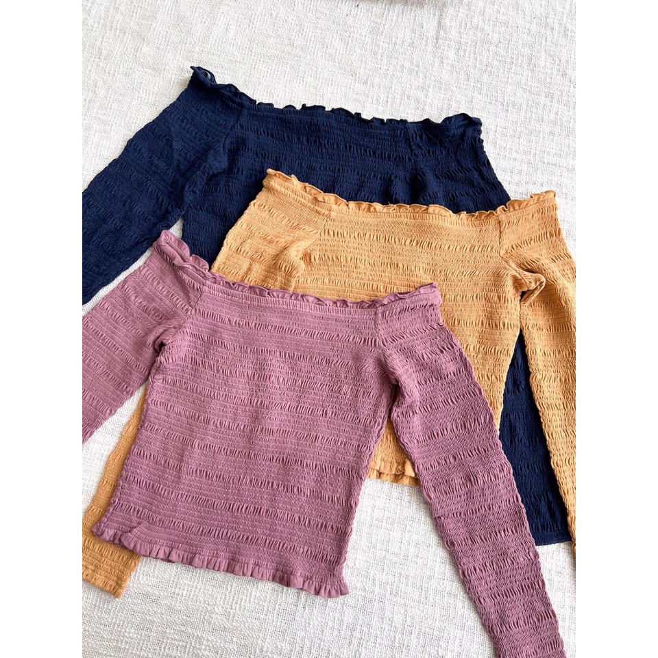 Aero Long Sleeve Smocked Top