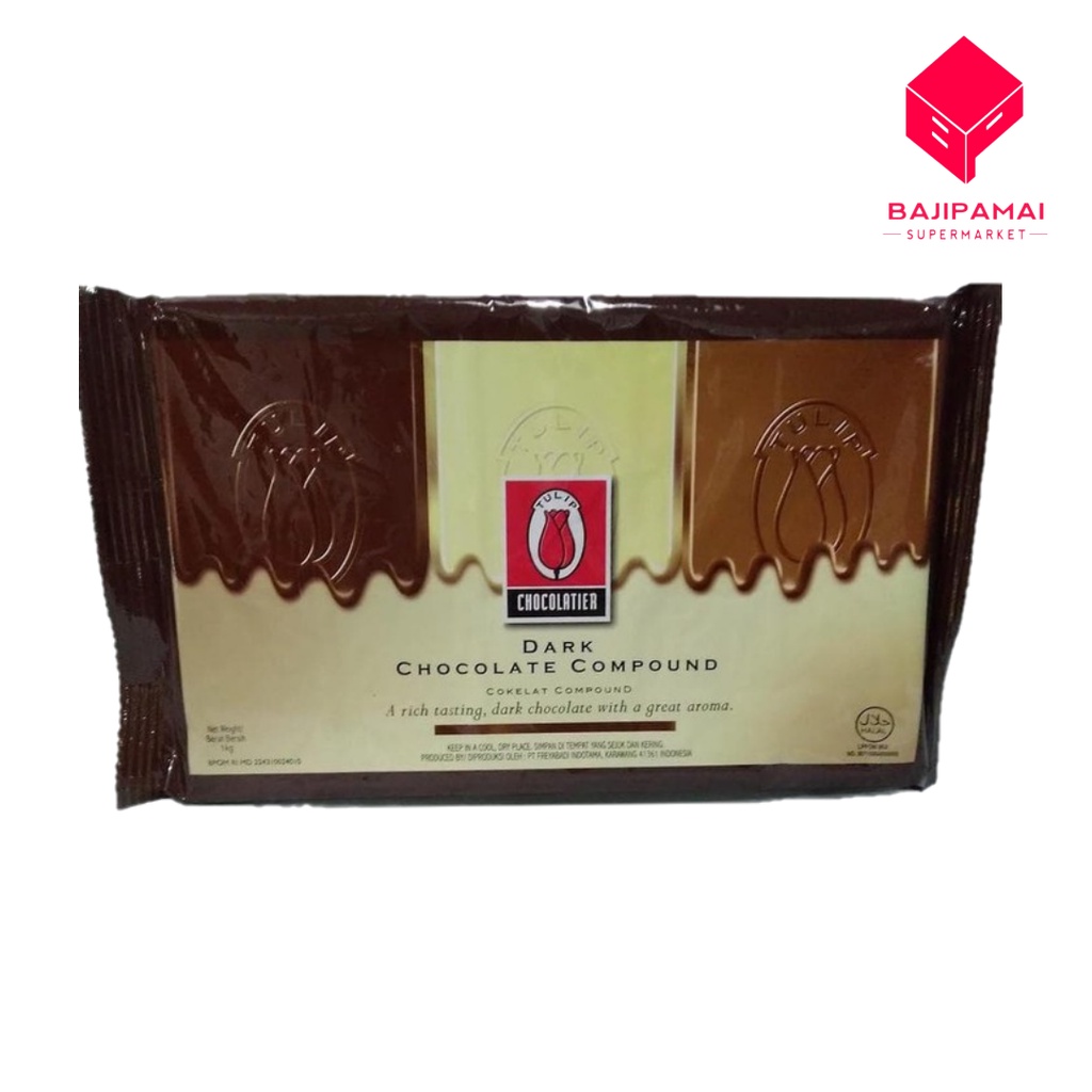 

Tulip Dark Compound Chocolate Coklat Compound 1 Kg