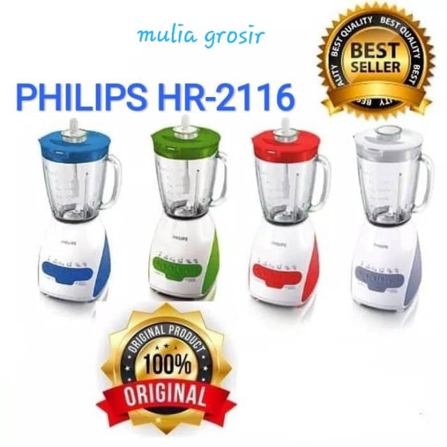 Blender Philips Kaca 2L 2in1 HR 2116